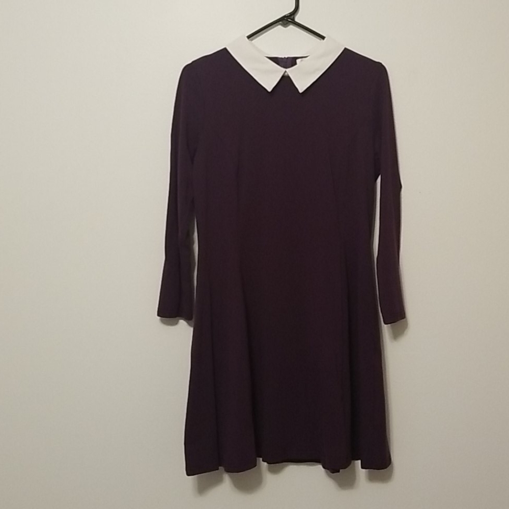 Aphratti purple dress with white collar